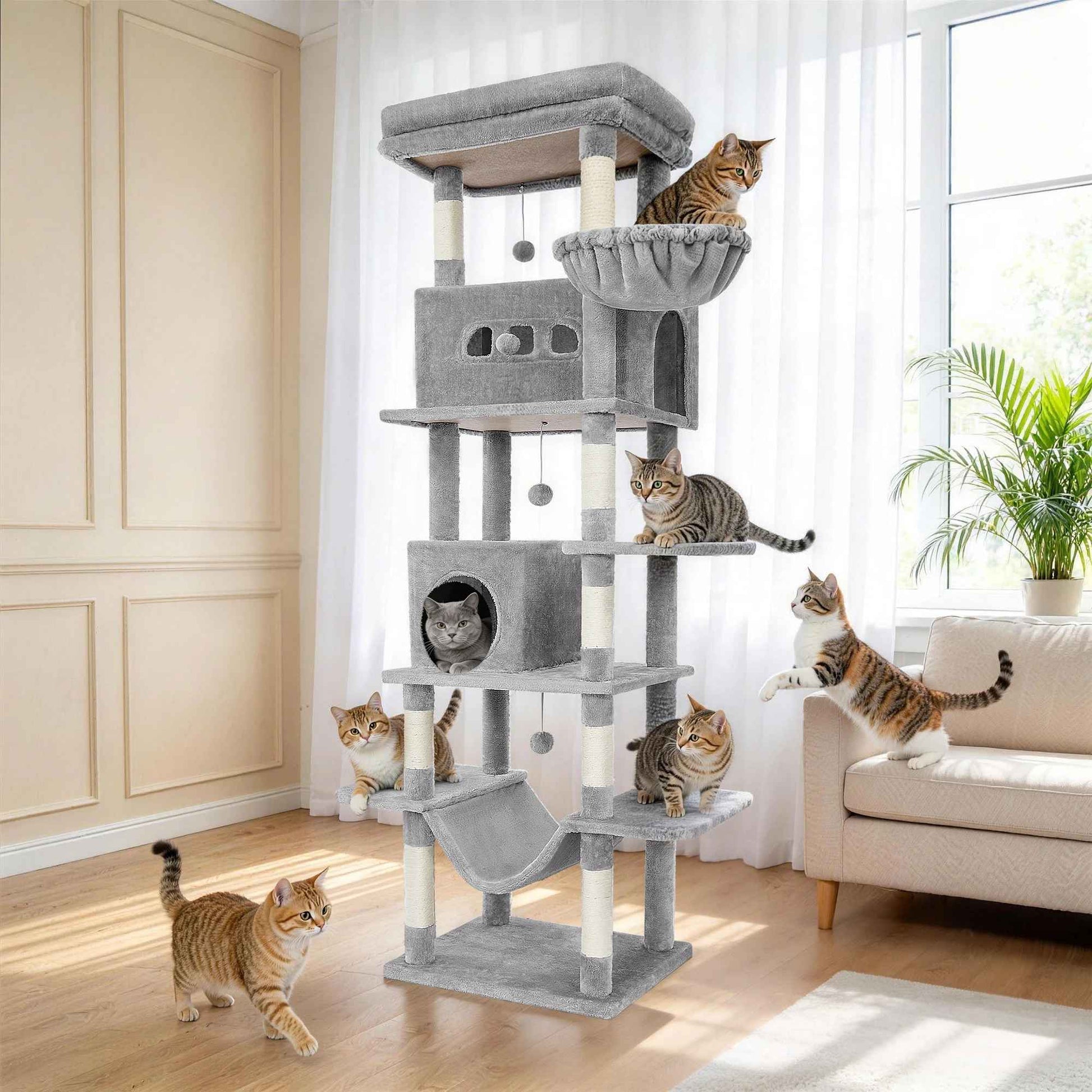 Arbre à Chat XXL | UltraStable 210cm - MinouVillage