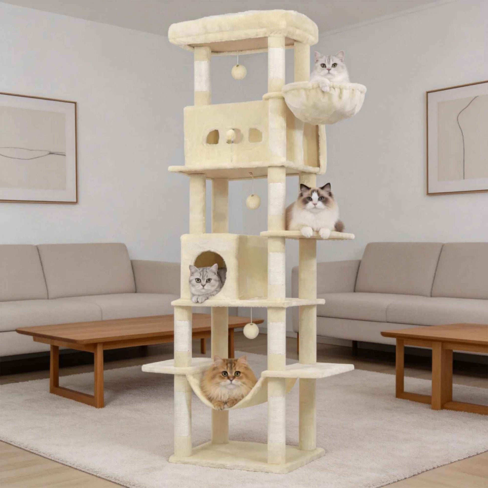 Arbre à Chat XXL | UltraStable 210cm - MinouVillage