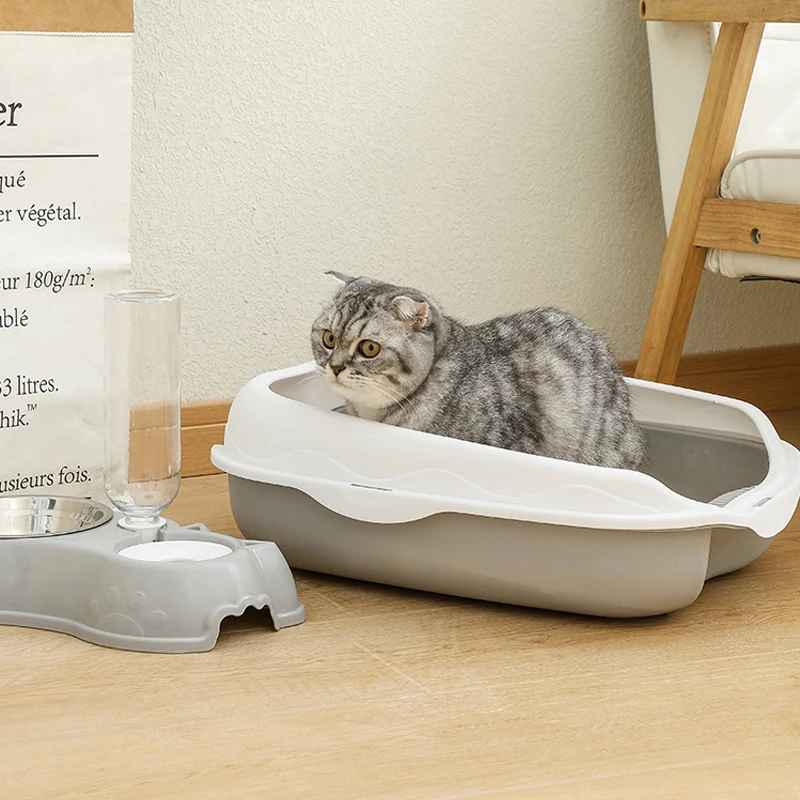 Bac à litière Chat | Semi - Fermé Anti - Dispersion - MinouVillage