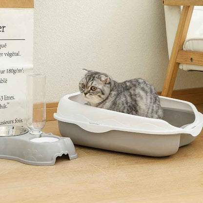 Bac à litière Chat | Semi - Fermé Anti - Dispersion - MinouVillage